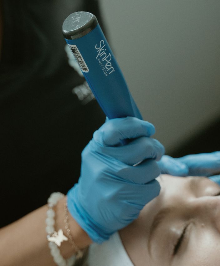 Crown Med Spa patient receiving skinpen treatment