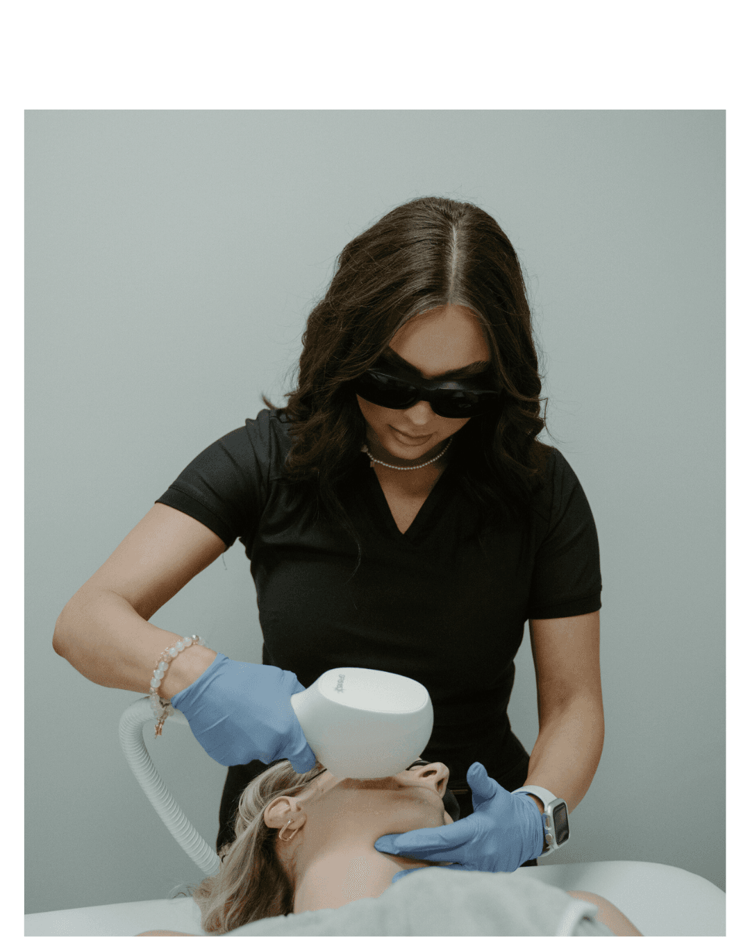 Crown Med Spa patient receiving a photofacial